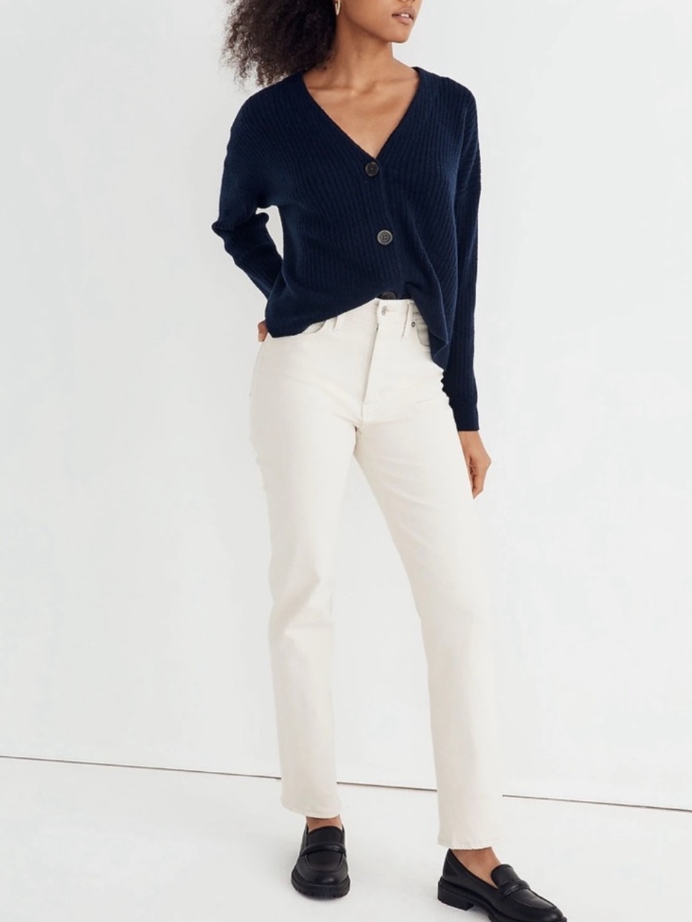 madewell the perfect vintage straight jeans ecru